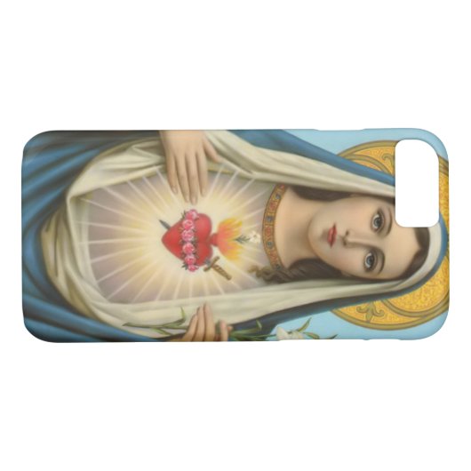 マリアのハート聖母神の母 Case-Mate iPhoneケース (裏面(横))