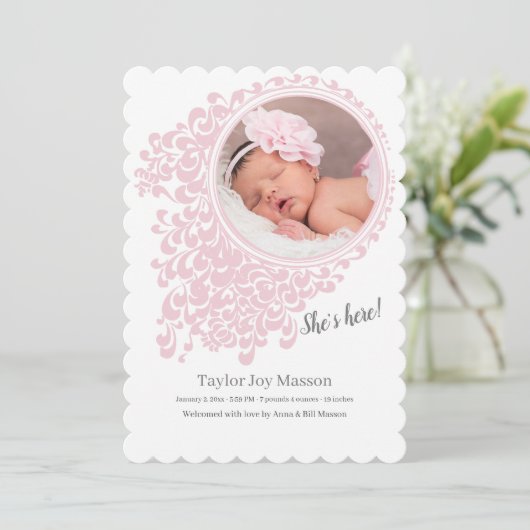 マリアの写真 出生発表 招待状 (スタンド正面)