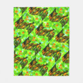 マリアの名前のロゴにオレンジ色のデイジー、 フリースブランケット (正面)