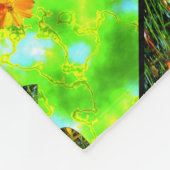 マリアの名前のロゴにオレンジ色のデイジー、 フリースブランケット (角)