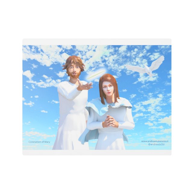 マリアの戴冠式 メタルプリント (正面)