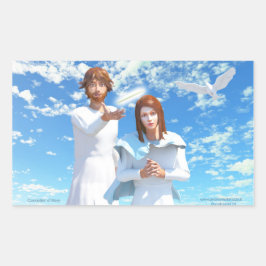 マリアの戴冠式 長方形シール