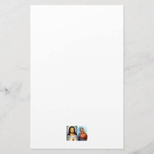 マリアの汚れなきハートとイエスの聖なるハート 便箋 (裏面)