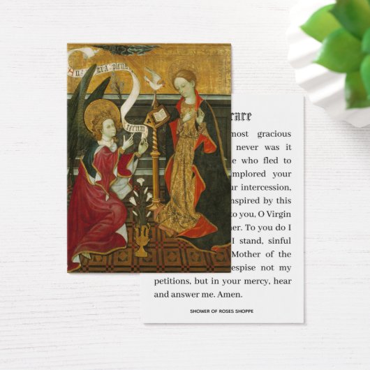 マリアの記憶の宣告カトリックの聖カード (デスク)