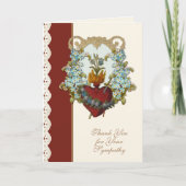 マリアへの哀悼の気持ちを表す葬儀のお礼、聖母マリア サンキューカード (正面)