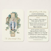 マリアを通してイエスにカトリックの祈りの言葉 (正面&裏面)