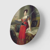 マリアイザベルde Braganza 1829年女王夫人(油 ラウンド壁時計 (傾斜)