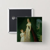 マリアカロライナBonaparte、ナポリの女王 缶バッジ (正面&裏面)