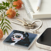 マリアシュガースカルレッドローゼス キーホルダー (正面右)