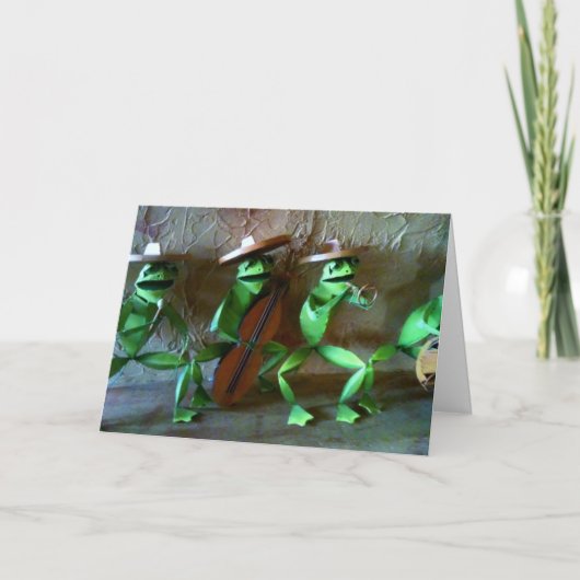 マリアチカエル群誕生日カード カード (正面)