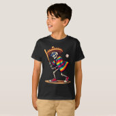 マリアチスケルトン野球シンコデマヨメキシコS Tシャツ (正面フル)