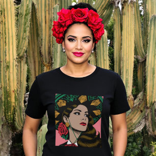 マリアチメキシカーナメスパトリオムシカポップ・アートのアート Tシャツ