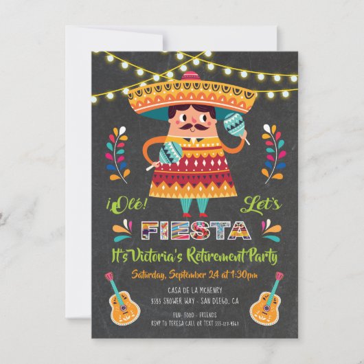 マリアチメクシアンフィエスタリタイアメントパーティー 招待状 (正面)
