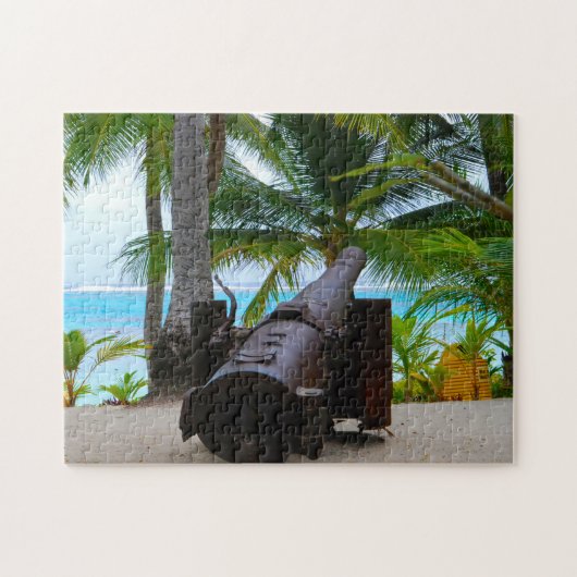 マリアナ諸島の古い大砲 ジグソーパズル (横)