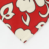 マリアハイビスカスハワイアンパラオプリント フリースブランケット (角)