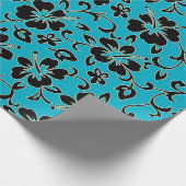 マリアハイビスカスハワイアンパラオプリント ラッピングペーパー (角)