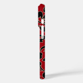 マリアハイビスカスハワイアンフローラ赤と黒 Case-Mate iPhoneケース (裏面 / 左)