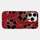 マリアハイビスカスハワイアンフローラ赤と黒 Case-Mate iPhoneケース (裏面 (横))