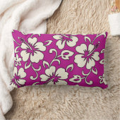 マリアハイビスカスハワイアンリバーシブルランバーピロー ランバークッション (ブランケット)