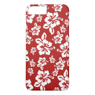 マリアハイビスカスレッドハワイアンパレープリント iPhone 8 PLUS/7 PLUSケース
