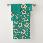 マリアハワイアンハイビスカスフローラコーディネートジェイド バスタオルセット (インサイチュ)