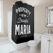 マリアパーソナライズされたネーム誕生日ギフト シャワーカーテン (インサイチュ)