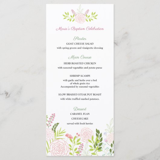 マリアメニュー メニュー (正面)