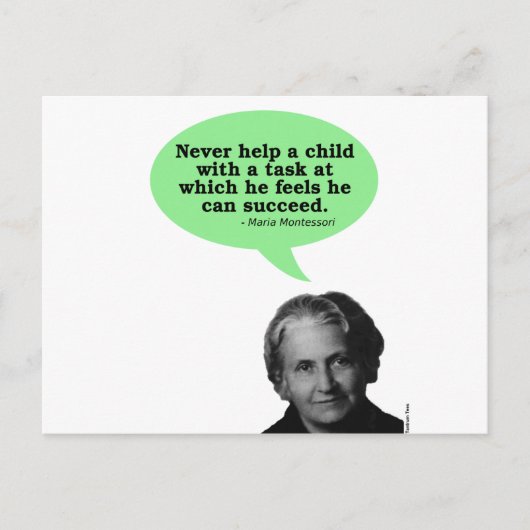 マリアモンテッソーリ引用文 ポストカード (正面)