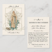 マリアンカトリック結婚式の引き出物ホリーカード 名刺 (正面/裏面)