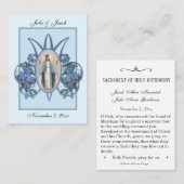 マリアンカトリック結婚式の引き出物ホーリーカード 名刺 (正面/裏面)