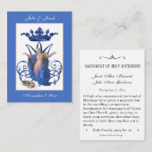 マリアンカトリック結婚式の引き出物ホーリーカード 名刺 (正面/裏面)