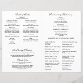 マリアンクロスカトリック結婚式 プログラム (裏面)