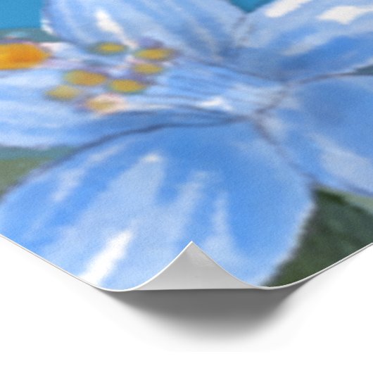 マリアンジェルズブルーフローラBaの宗教的仮定 ポスター (角)