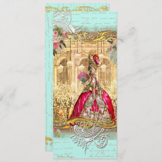 マリアントワネットパーティーアットベルサイユ招待状 招待状 (正面/裏面)