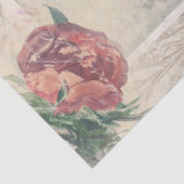 マリアントワネットピンクの水彩花が切り離される 薄葉紙 (詳細)