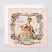 マリアントワネットピンクローゼズインパリ招待状 招待状 (正面/裏面)