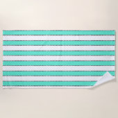 マリアントワネットブルーストライプビーチタオル ビーチタオル (正面)