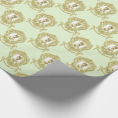 マリアントワネットラッピング紙グリーンカメオ ラッピングペーパー (角)