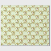 マリアントワネットラッピング紙グリーンカメオ ラッピングペーパー (フラット)