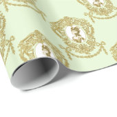 マリアントワネットラッピング紙グリーンカメオ ラッピングペーパー (ロールコーナー)