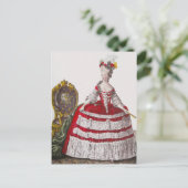 マリアントワネット赤ファッション~ポストカードドレス ポストカード (スタンド正面)