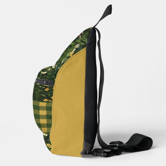 マリアンヌダークデイジーフローラプレイド スリングバッグ (右)