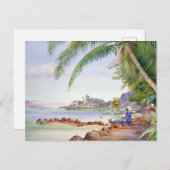 マリアン・ノースの絵画丸い島の景色 ポストカード (正面/裏面)