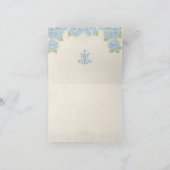 マリアン ブルー ハイドレンジア & レース カトリック ノートカード (内部)