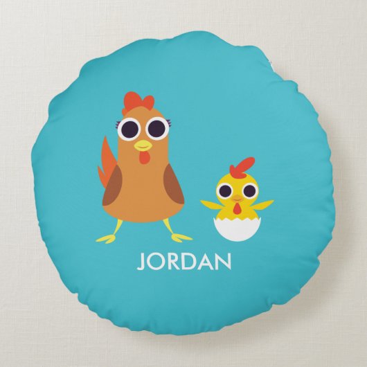 マリア及び強盗鶏 ラウンドクッション (裏面)