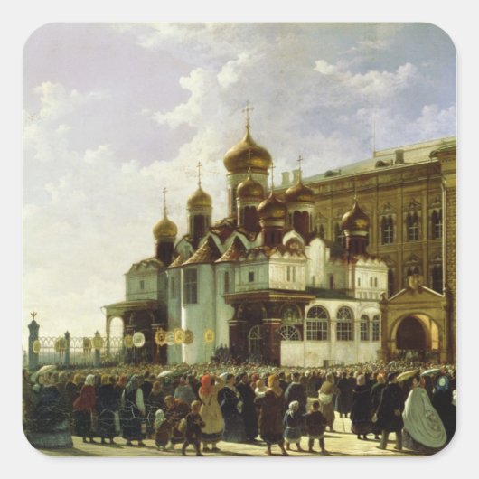 マリア受胎告知での復活祭 スクエアシール (正面)