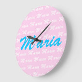 マリア名デザインパターン ラージ壁時計 (傾斜)