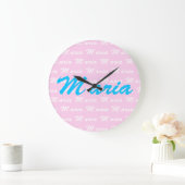 マリア名デザインパターン ラージ壁時計 (ホーム)
