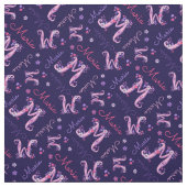 マリア文字mモノグラムハート花織物 ファブリック (見本)