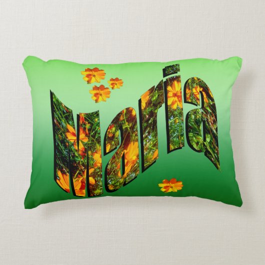 マリア花のロゴ アクセントクッション (正面)